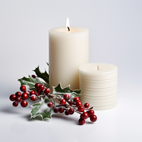 Seasonal Candle And Candle Holder