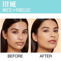 Maybelline Fit Me Matte + Poreless Liquid Foundation Makeup, Natural Beige, 1 fl. oz. Oil-Free Foundation : Beauty
