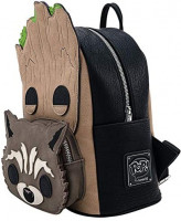 Pop! By Loungefly Marvel Groot and Rocket Mini Backpack Standard | Casual Daypacks