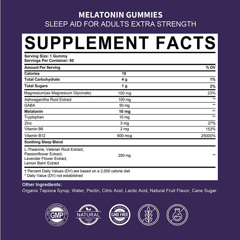 Melatonin jelly 5-10mg deep sleep