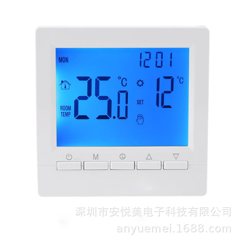 Battery type wired wall mounted stove temperature controller intelligent temperature controller wall mounted stove household intelligent water floor heating controller