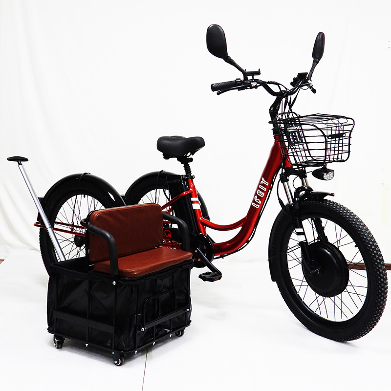 24 inch aluminum alloy electric power assisted tricycle elderly pedal tricycle processing customized special-shaped tricycle