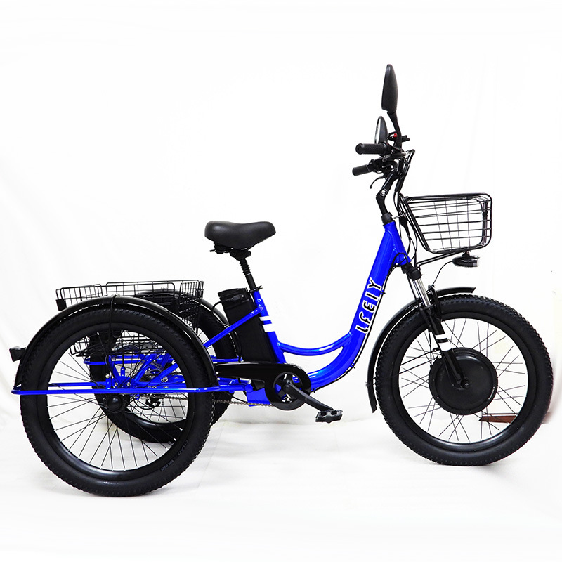 24 inch aluminum alloy electric power assisted tricycle elderly pedal tricycle processing customized special-shaped tricycle