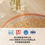 Holiday round table mat PVC table mat insulation mat hollowed-out table mat environmental protection durable fireworks hotel restaurant Western food mat