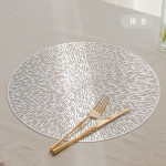 Holiday round table mat PVC table mat insulation mat hollowed-out table mat environmental protection durable fireworks hotel restaurant Western food mat