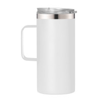 new 20oz stainless steel car cup, suction tube, heat preservation cup, straight coffee cup, handle, office, cold preservation, ice cream cup