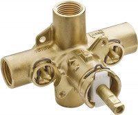 Moen Rough-In Posi-Temp Pressure Balancing Cycling Shower Valve with Stops, 1/2-Inch IPS Connections, 2590 N/A or Unfinished