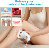Cellulite Massager Electric, Body Sculpting Machine with 6 Skin Friendly Washable Pads, Beauty Sculpt Massager for Belly Legs Arms White