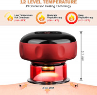 MOCHI MCFD Electric Cupping Therapy Set, Smart Dynamic Cupping Machine Cupping Device Cellulite Massager 3 in 1 Massage Vacuum Therapy Machine Scrapping Cupping Tool, 12 Levels Temperature & Suction