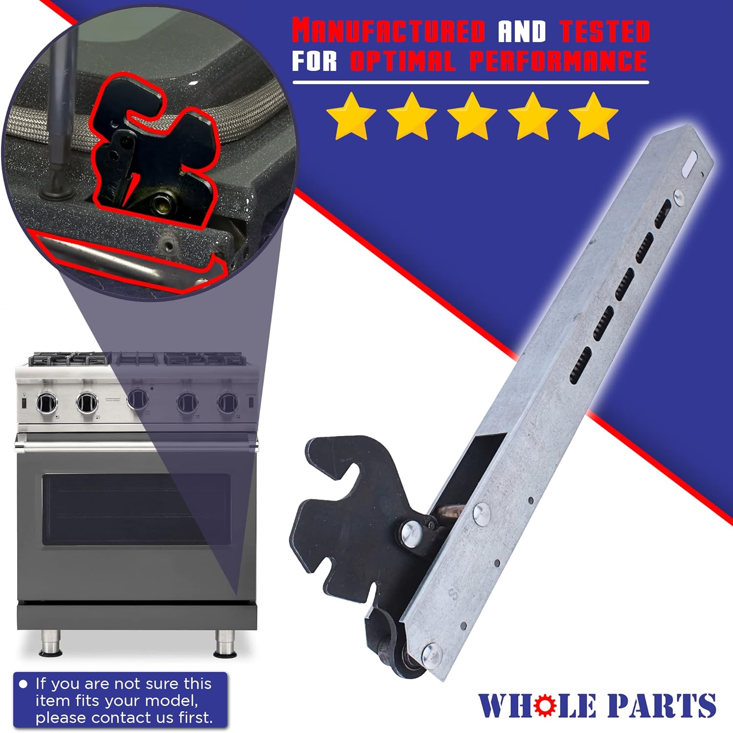 Whole Parts Range Oven Door Hinge Part # PC020188 (PC020015) - Replacement & Compatible With Some Viking Range Oven - Replaces AP5315891 ?- Non-OEM Viking Appliance Parts & Accessories - 2 Yr Warranty