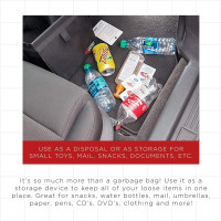 Car Trash Can - Leak-Proof Bag, Plus Odor Blocking - Hanging Back Seat Mini Garbage Bin Holder - Closeable 100% Waterproof Waste Basket Organizer Best for Must Haves Cute Interior Car Accessories