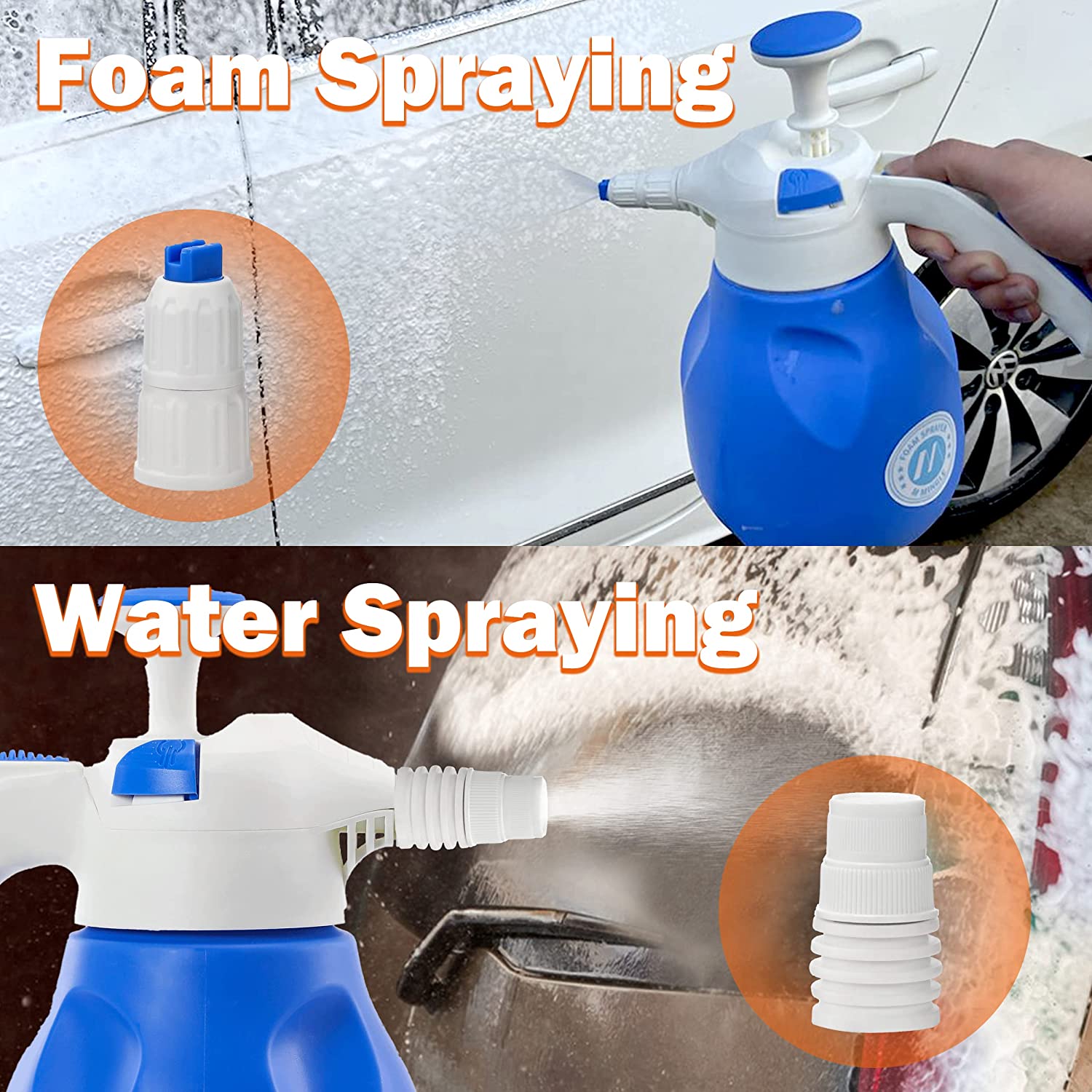 Wholesale M MINGLE Foam Sprayer, Manual Foaming Car Wash Sprayer, Hand Pump  Snow Foam Cannon for Car Detailing & Washing, 2 Liter