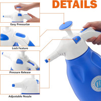 M MINGLE Foam Sprayer, Manual Foaming Car Wash Sprayer, Hand Pump Snow Foam Cannon for Car Detailing & Washing, 2 Liter