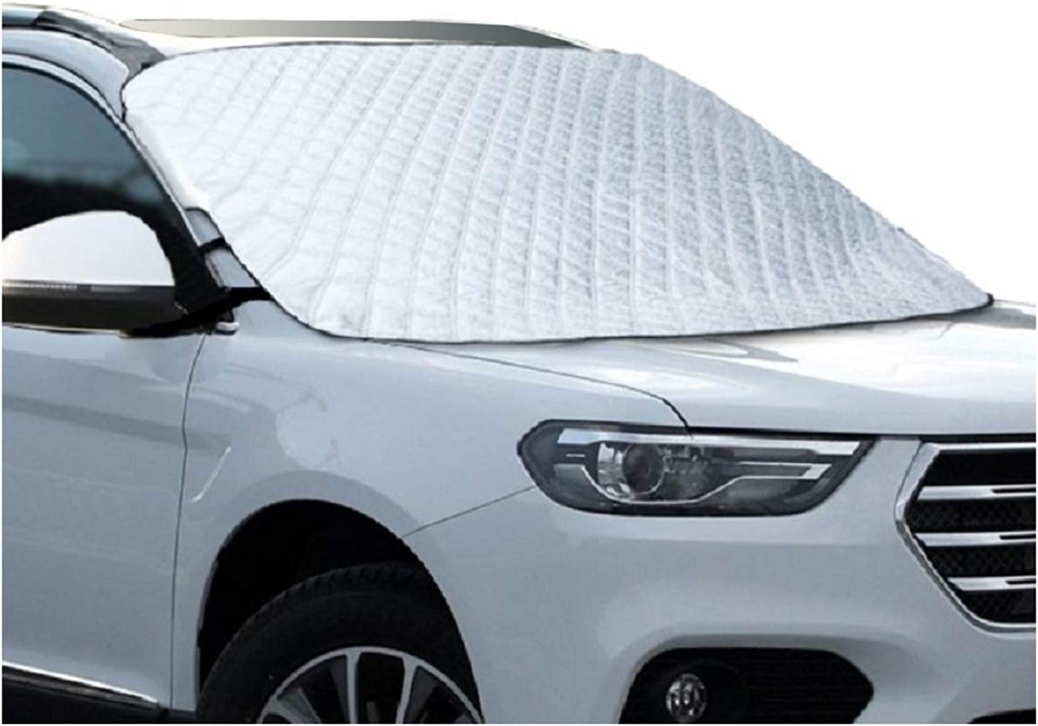 MITALOO Car Windshield Snow Cover with 4 Layers Protection, Frost Ice Removal Sun Shade for Winter Protection, Extra Large and Thick Windshield Ice Cover Fits for Cars Trucks Vans and SUVs Large Size (57" x 47")