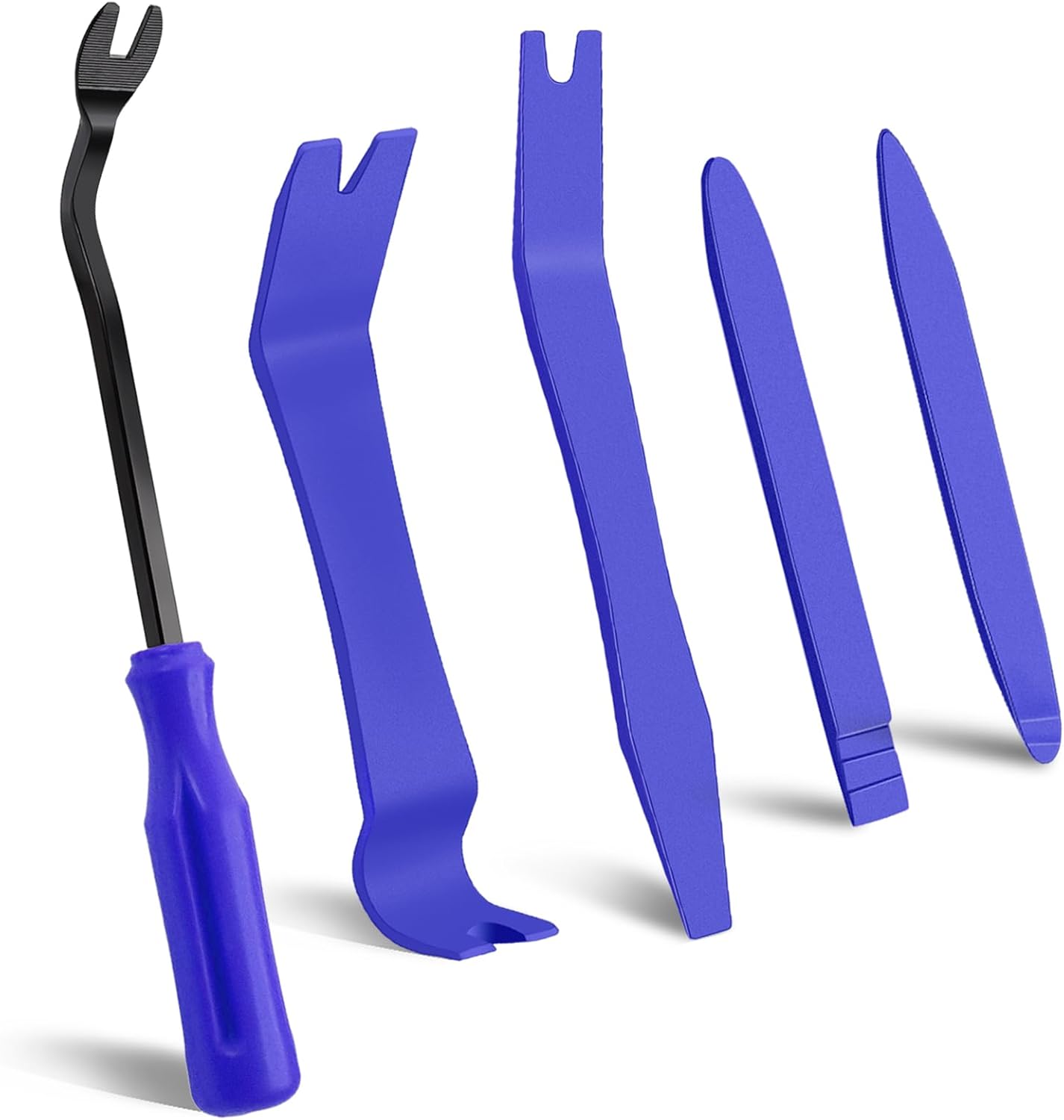 AXELECT 5 Pack Trim Removal Tool Kit, No Scratch Plastic Pry Tool Kit,Auto Trim Tool Kit Car Tools,Car Panel Door Window Tools Kit,Fastener Removal Interior Trim Tools