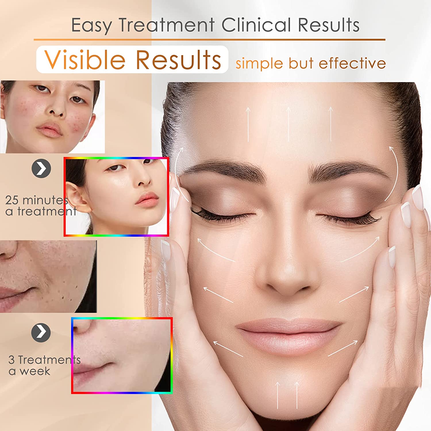 VeRosky Led Face Mask Light Therapy - 7+1 Color Photon Blue & Red Light Maintenance Skin Rejuvenation Facial Skin Care Mask, Home Skin Care Mask for Face and Neck