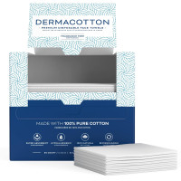 Disposable Cotton Face Towels – Super Soft Face Wipes, Hypoallergenic Makeup Remover Wipes, Suitable for All Skin Types Including Sensitive Skin – Biodegradable Facial Cloths (50 Pack)