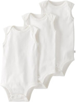 little planet by carter's Unisex 3-pack Short Sleeve Bodysuits Made With Organic Cotton Light Cream Tank 3 Months