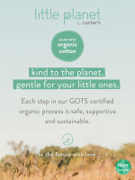 little planet by carter's Unisex 3-pack Short Sleeve Bodysuits Made With Organic Cotton Light Cream Tank 3 Months