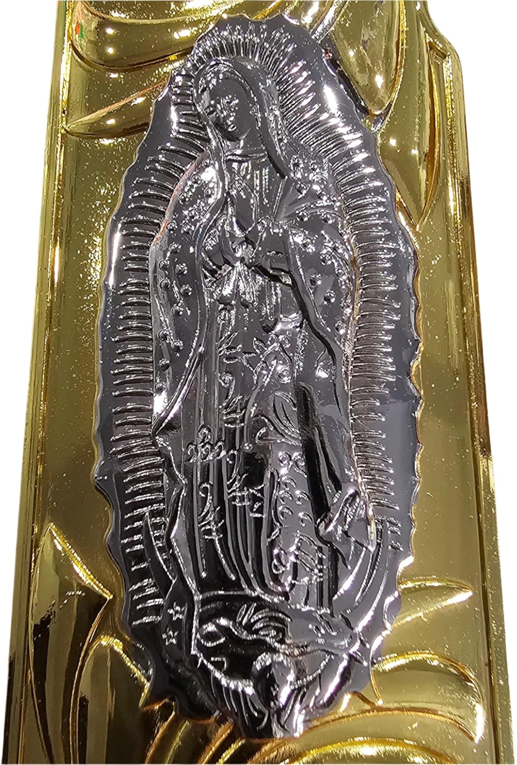 Gold Virgin Mary Lady of Guadalupe Grips 1911 Full Size Grips Ambi Safety