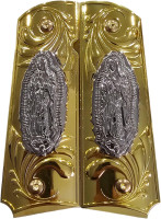 Gold Virgin Mary Lady of Guadalupe Grips 1911 Full Size Grips Ambi Safety