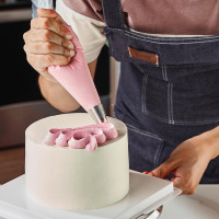 Keenpioneer Piping Bag - Disposable Cake Decorating Bag, Pastry Bag 56 Count, 16 inch, Clear