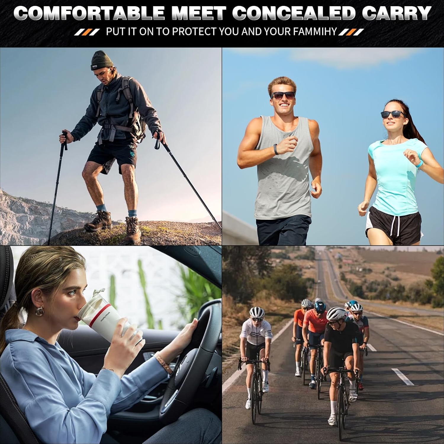Belly Band Holster for Men & Women - Comfortable Carry Gun Holster with Breathable Neoprene, Fits Glock 17-43X, Taurus, Ruger LCP, S&W M&P Shield for Most Pistols and Revolvers