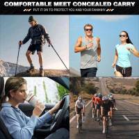 Belly Band Holster for Men & Women - Comfortable Carry Gun Holster with Breathable Neoprene, Fits Glock 17-43X, Taurus, Ruger LCP, S&W M&P Shield for Most Pistols and Revolvers