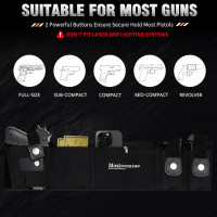 Belly Band Holster for Men & Women - Comfortable Carry Gun Holster with Breathable Neoprene, Fits Glock 17-43X, Taurus, Ruger LCP, S&W M&P Shield for Most Pistols and Revolvers