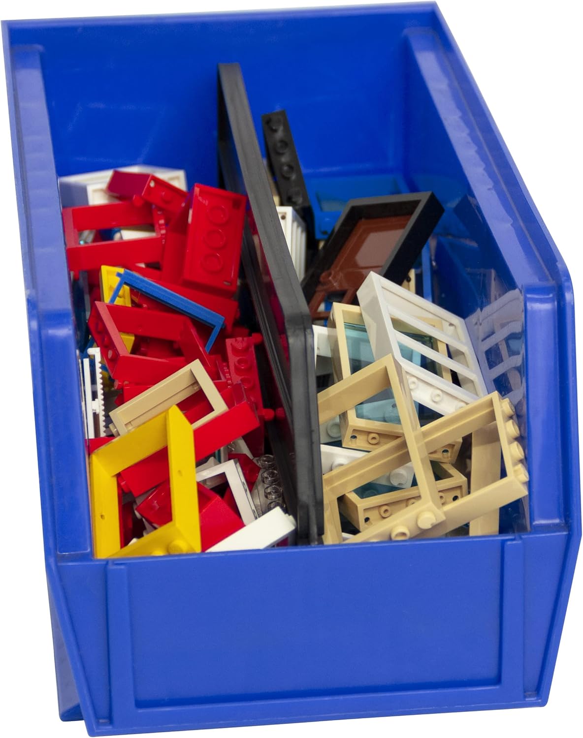 Akro-Mils 30230 AkroBins Plastic Storage Bins, Space-Saving Stackable Bins for Garage, Pantry, Craft Organization, 11-Inch x 5-Inch x 5-Inch, Blue, 12-Pack Blue Containers