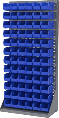 Akro-Mils 30230 AkroBins Plastic Storage Bins, Space-Saving Stackable Bins for Garage, Pantry, Craft Organization, 11-Inch x 5-Inch x 5-Inch, Blue, 12-Pack Blue Containers