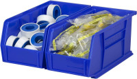 Akro-Mils 30230 AkroBins Plastic Storage Bins, Space-Saving Stackable Bins for Garage, Pantry, Craft Organization, 11-Inch x 5-Inch x 5-Inch, Blue, 12-Pack Blue Containers