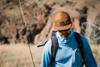 Tillak Wallowa Kodra Hat, Lightweight Oxford Nylon 5 Panel Cap with Snap Closure Russet Brown