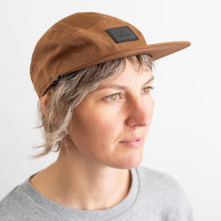 Tillak Wallowa Kodra Hat, Lightweight Oxford Nylon 5 Panel Cap with Snap Closure Russet Brown
