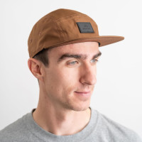 Tillak Wallowa Kodra Hat, Lightweight Oxford Nylon 5 Panel Cap with Snap Closure Russet Brown