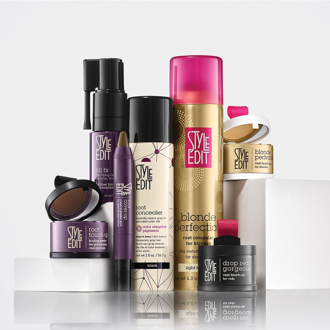 Style Edit Root Concealer Touch Up Spray | Instantly Covers Grey Roots | Professional Salon Quality Cover Up Hair Products for Women |Dark Brown 2 Ounce (Pack of 1)