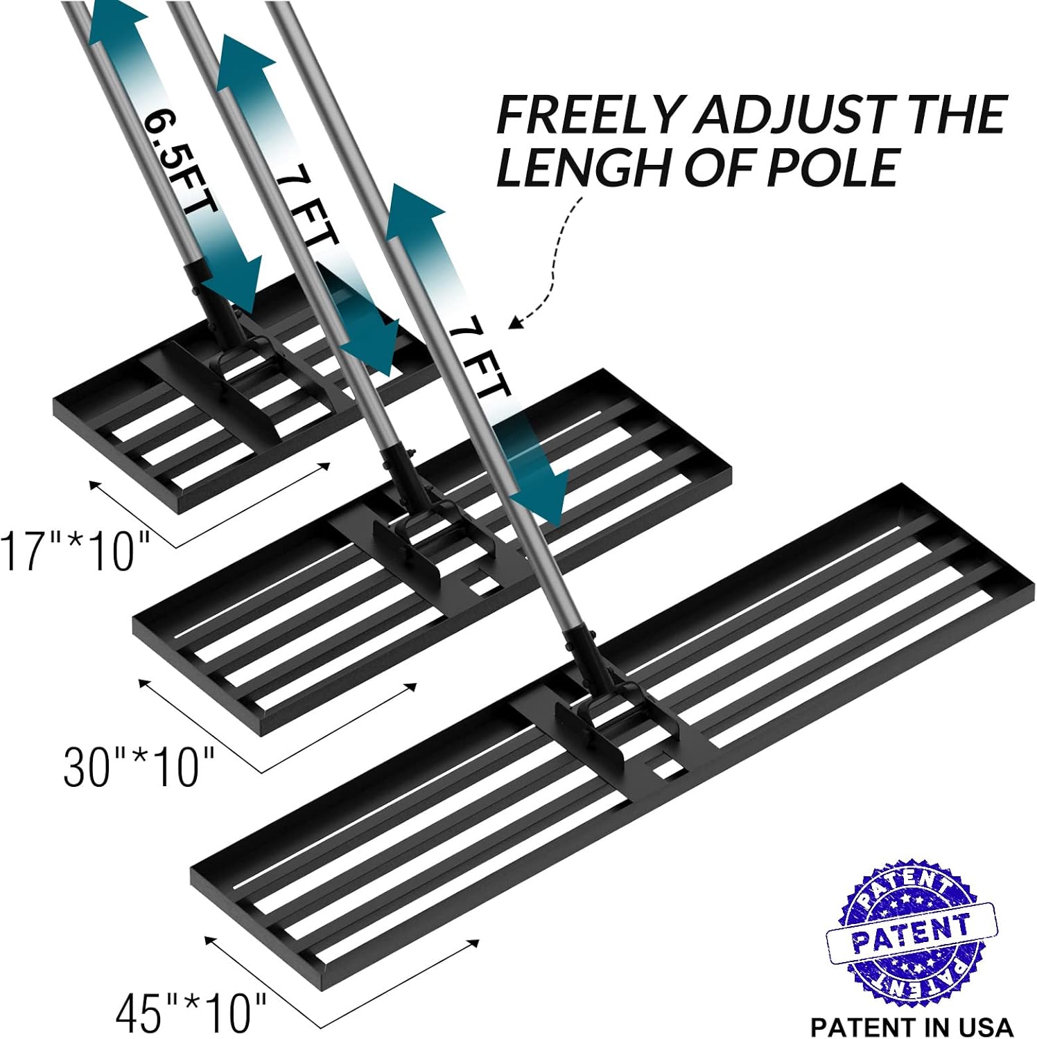 Walensee Lawn Leveling Rake, 6.5FT 17