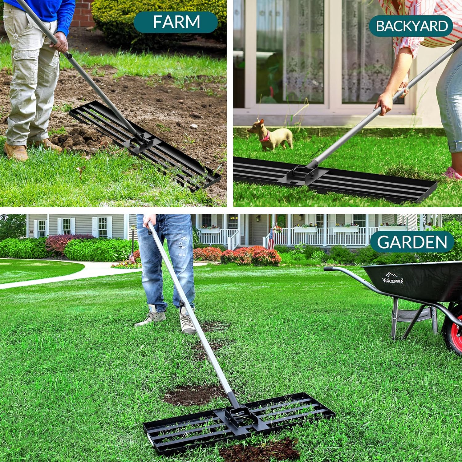 Walensee Lawn Leveling Rake, 6.5FT 17