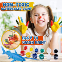 FUNZBO Sea Animals Painting Kits for Kids, Arts and Crafts with Art Supplies, Sea Creatures Ocean Paint Set, Summer Toy Toddlers Boys Girls Ages 3 4 5 6 7 8 Birthday Gift Party Favors Sea Animals Large