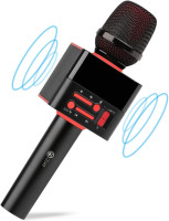 2049 X50 2x13w Cardioid Dynamic Karaoke Microphone, Handheld Wireless Bluetooth Karaoke Systems Karaoke Microphone for Home/Outdoor/Party/Classroom/Car Compatible with Smart phone/PC/Mp3/Mp4/TV