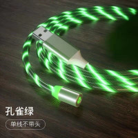 streamer magnetic absorption data cable with three light-emitting charging cables is applicable to Android Apple TYPE-C mobile phone fast charging cable