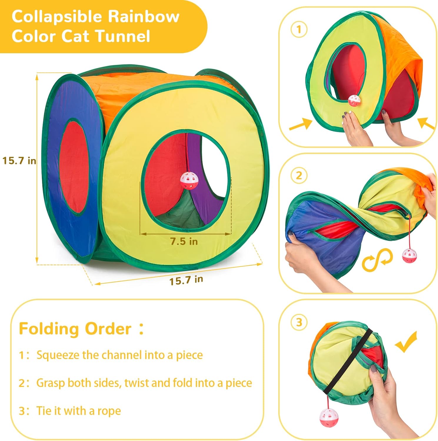 Retro Shaw Cat Toys Bundle 33 Pack, Interactive Kitten Toys for Indoor Cats Kitty with Collapsible Play Tunnel Tube Tent Feather Wand Teaser Bell Fuzzy Ball Springs Mouse Toy For cats less 12lbs