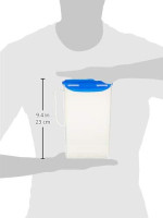 LocknLock Aqua Fridge Door Water Jug with Handle BPA Free Plastic Pitcher with Flip Top Lid Perfect for Making Teas and Juices, 2 Quarts, Blue 67.6 Ounces Blue