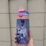 480ml Plastic Water Bottle for Kids With Straw