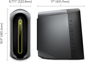 Alienware Aurora R10 Gaming Desktop - AMD Ryzen 7 5800, 16GB DDR4 RAM, 1TB SSD, AMD Radeon RX 6600XT 8GB GDDR6, Killer Wi-Fi 6, Liquid Cooling, Windows 11 Home - Black