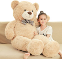 Poutmac 47 inch Giant Teddy Bear Stuffed Animal Brown Big Plush Teddy Bear Valentine's Gift for Girlfriend Soft Stuffed Bear Animals for Christmas,Birthday,Mother's Day Brown 47 inch