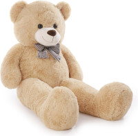 Poutmac 47 inch Giant Teddy Bear Stuffed Animal Brown Big Plush Teddy Bear Valentine's Gift for Girlfriend Soft Stuffed Bear Animals for Christmas,Birthday,Mother's Day Brown 47 inch