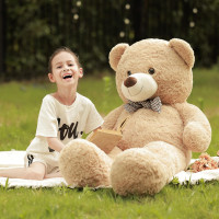 Poutmac 47 inch Giant Teddy Bear Stuffed Animal Brown Big Plush Teddy Bear Valentine's Gift for Girlfriend Soft Stuffed Bear Animals for Christmas,Birthday,Mother's Day Brown 47 inch
