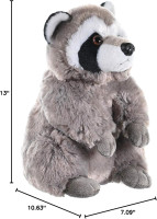 Wild Republic Raccoon Plush, Stuffed Animal, Plush Toy, Gifts for Kids, Cuddlekins 12 Inches