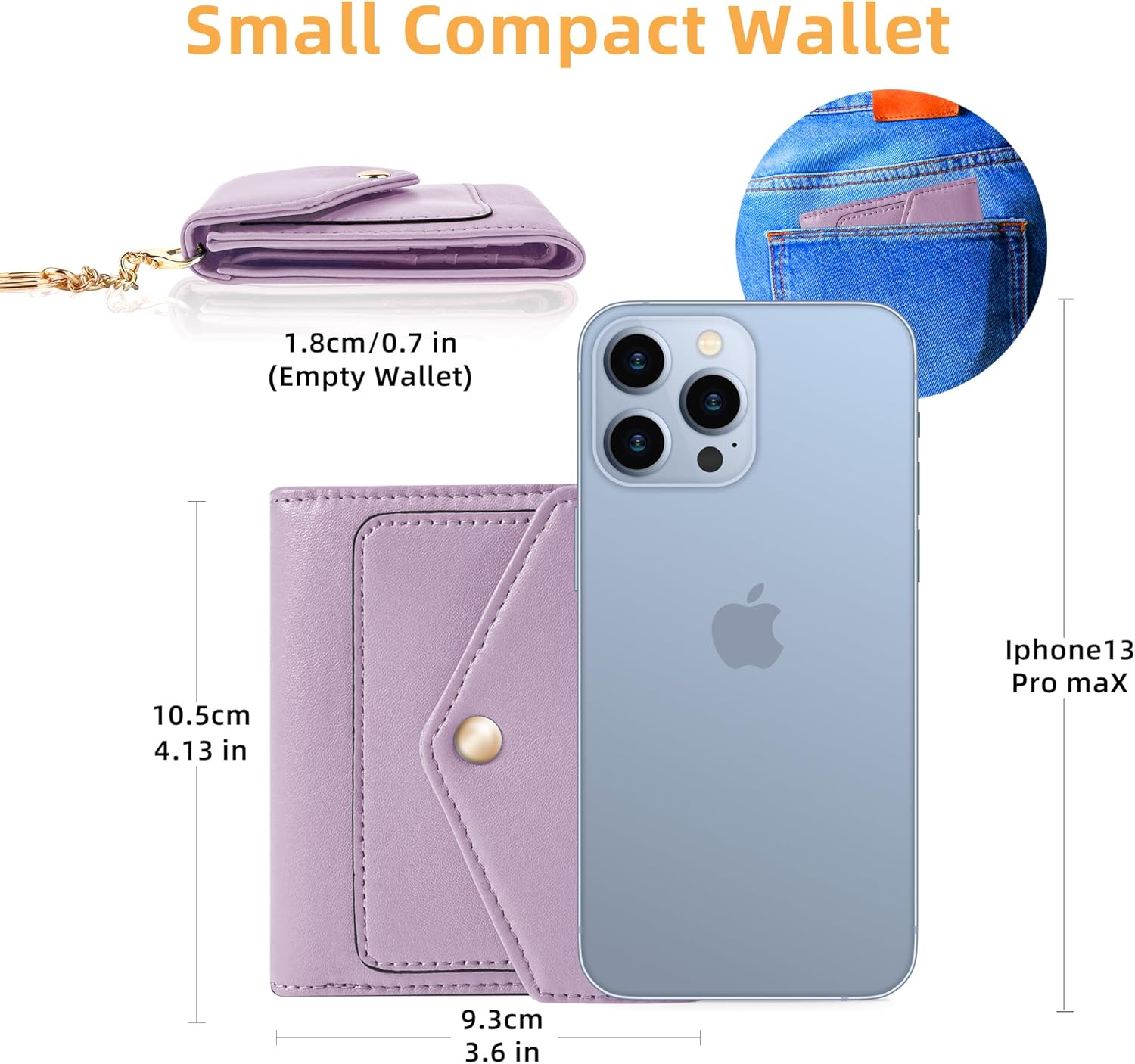 Gostwo Womens Wallet RFID Blocking Small Wallets Woman Credit Card Holder Trifold Ladies Wallets with Coins Zipper Pocket Purple